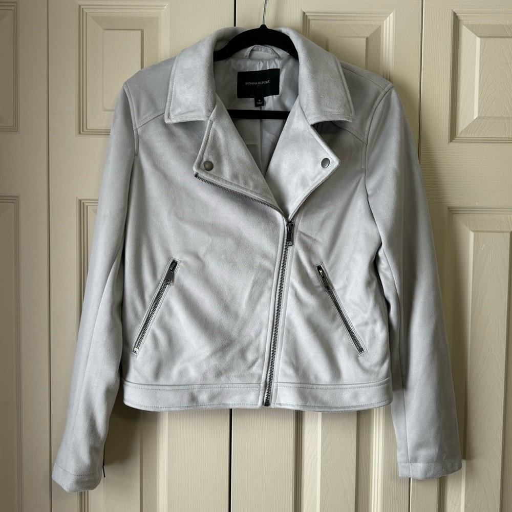 Banana Republic Vegan Suede Moto Jacket